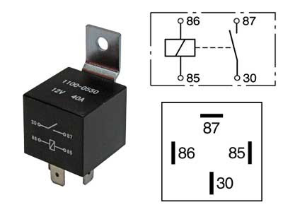 Kontakter Och Rel er Extraljus Tillbeh r Belysning Rel 40A 12V kontakter-och-rel-er-extraljus-tillbeh-r-belysning-rel-40a-12v